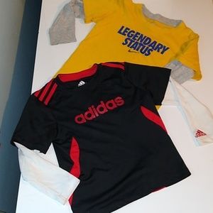 Boys Nike & Adidas long sleeve shirts